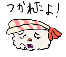 funny sushi man sticker #13014341
