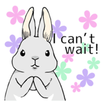 The cute rabbit girl who is in love sticker #13014583
