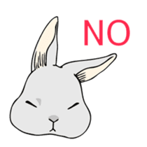 The cute rabbit girl who is in love sticker #13014584