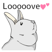 The cute rabbit girl who is in love sticker #13014588
