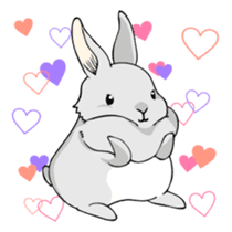 The cute rabbit girl who is in love sticker #13014589