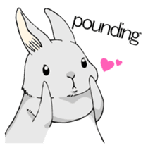 The cute rabbit girl who is in love sticker #13014590
