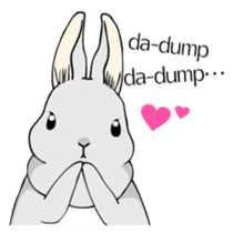 The cute rabbit girl who is in love sticker #13014591
