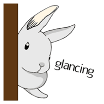 The cute rabbit girl who is in love sticker #13014594