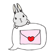 The cute rabbit girl who is in love sticker #13014595