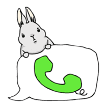 The cute rabbit girl who is in love sticker #13014596