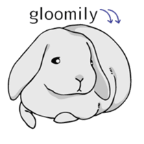 The cute rabbit girl who is in love sticker #13014601