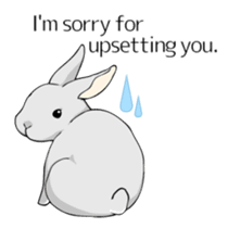 The cute rabbit girl who is in love sticker #13014618