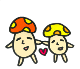 Colorful mushroom sticker2 sticker #13015062