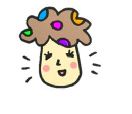 Colorful mushroom sticker2 sticker #13015063