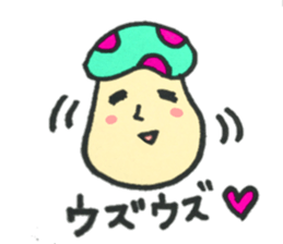 Colorful mushroom sticker2 sticker #13015091