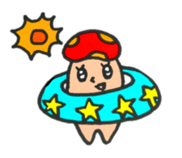 Colorful mushroom sticker2 sticker #13015092