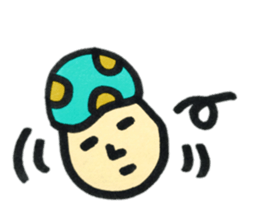 Colorful mushroom sticker2 sticker #13015094