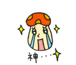 Colorful mushroom sticker2 sticker #13015095