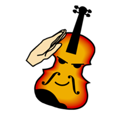 Violin, cello, piano ,sax and drums sticker #13016647