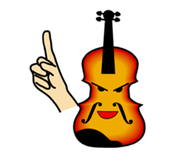 Violin, cello, piano ,sax and drums sticker #13016648