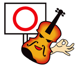 Violin, cello, piano ,sax and drums sticker #13016650