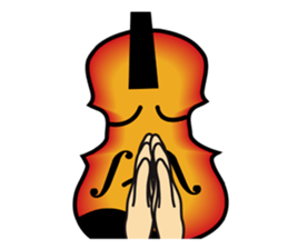 Violin, cello, piano ,sax and drums sticker #13016651