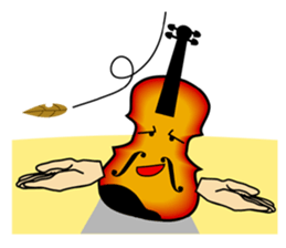 Violin, cello, piano ,sax and drums sticker #13016654