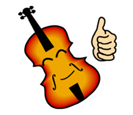 Violin, cello, piano ,sax and drums sticker #13016656