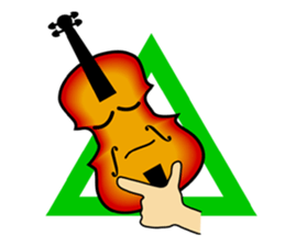 Violin, cello, piano ,sax and drums sticker #13016657