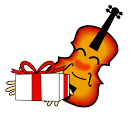 Violin, cello, piano ,sax and drums sticker #13016661