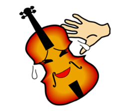 Violin, cello, piano ,sax and drums sticker #13016662
