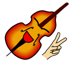 Violin, cello, piano ,sax and drums sticker #13016663
