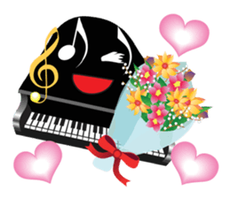 Violin, cello, piano ,sax and drums sticker #13016664