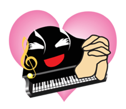 Violin, cello, piano ,sax and drums sticker #13016667