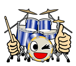 Violin, cello, piano ,sax and drums sticker #13016672