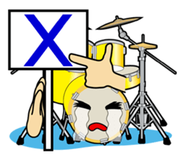 Violin, cello, piano ,sax and drums sticker #13016673