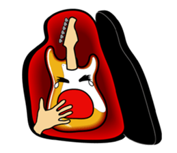 Violin, cello, piano ,sax and drums sticker #13016679