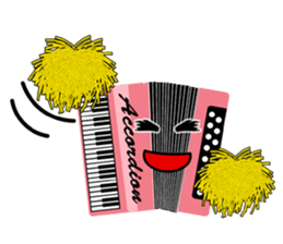 Violin, cello, piano ,sax and drums sticker #13016683