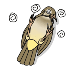 Streak-eared bulbul bird sticker #13016817