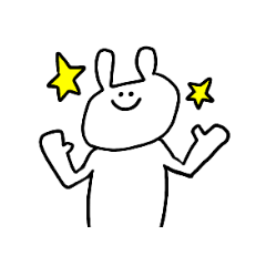 cute a rabbit sticker