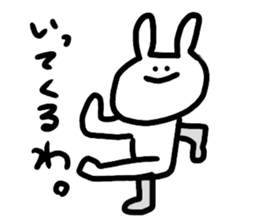 cute a rabbit sticker sticker #13018830