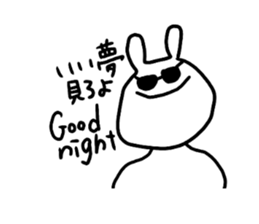 cute a rabbit sticker sticker #13018834