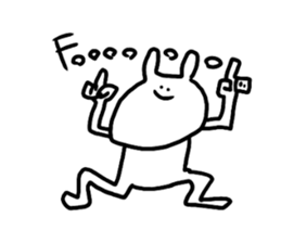 cute a rabbit sticker sticker #13018842