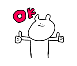 cute a rabbit sticker sticker #13018843