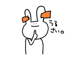 cute a rabbit sticker sticker #13018848