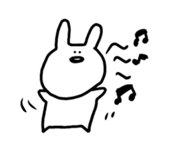 cute a rabbit sticker sticker #13018861