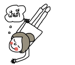 Pordee ; Working woman sticker #13019637