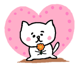 Cat of eyebrows sticker #13019787