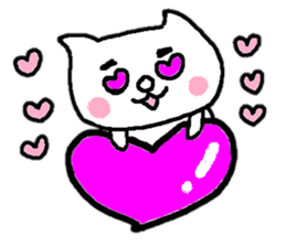 Cat of eyebrows sticker #13019790