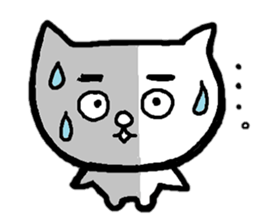 Cat of eyebrows sticker #13019797