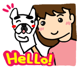 French bulldog family17 sticker #13019954
