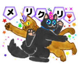 Cute two cats. sticker #13020000