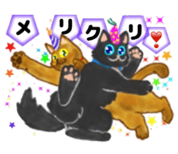 Cute two cats. sticker #13020000