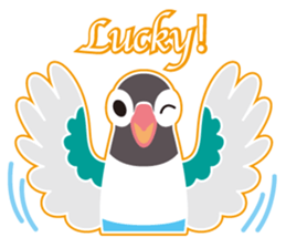 Lovebird of a condition eyed21 sticker #13020326